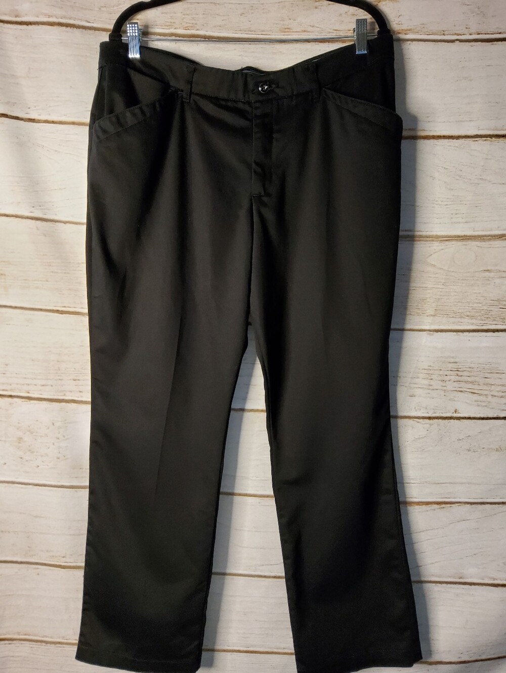 Lee Black Total Freedom Straight-Leg Dress Pants 16P